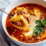 Lasagna Soup with Cheese and Spinach Recipe