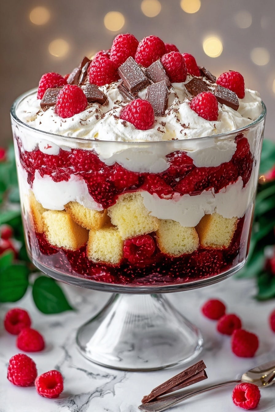 Easy Raspberry Trifle with Fresh Berries Recipe