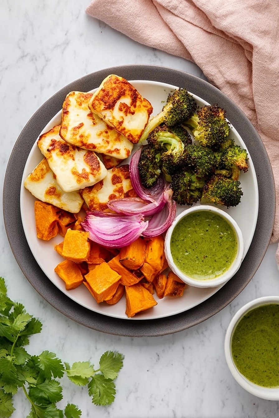 Sheet Pan Halloumi and Vegetables Recipe