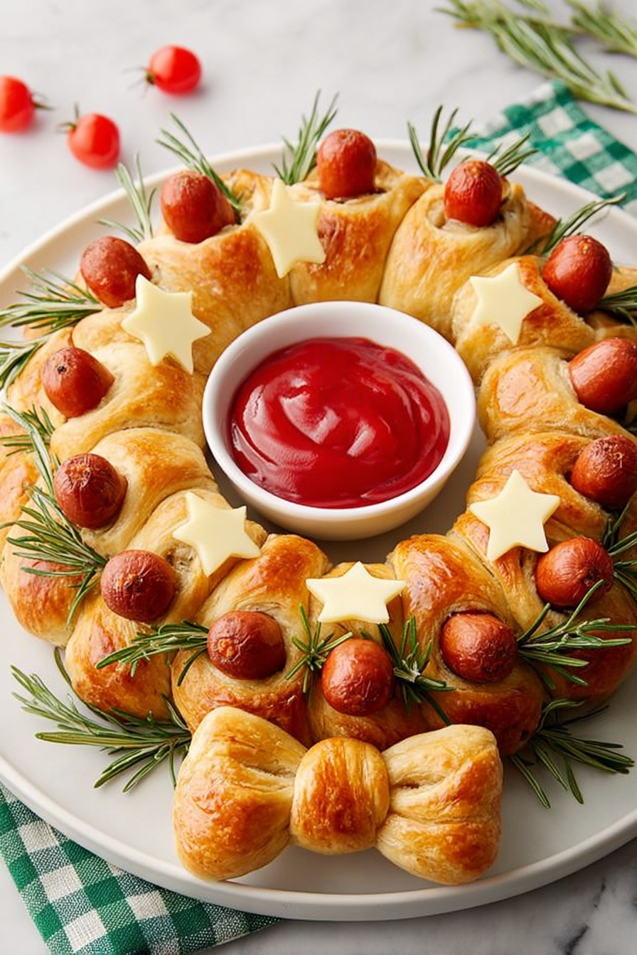 Festive Pigs in a Blanket Wreath Recipe