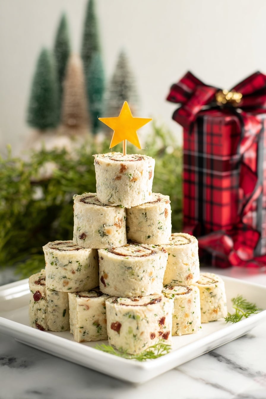 Cream Cheese Pinwheels with Red Peppers Recipe