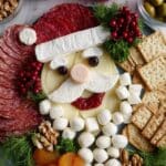 Santa Cheese Board with Wraps and Fruits Recipe