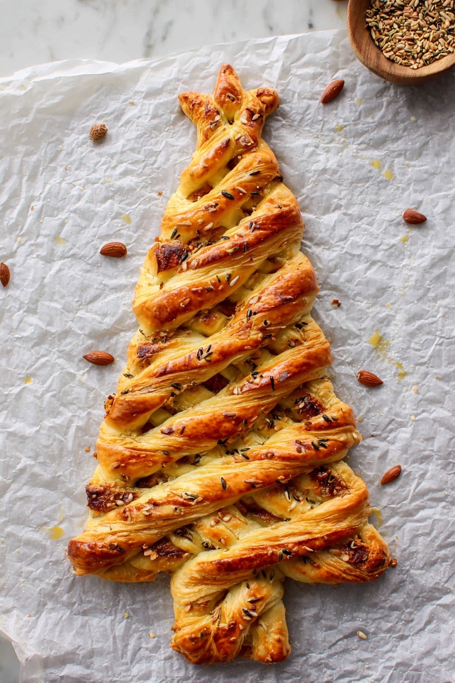 Ham and Cheese Puff Pastry Christmas Tree Recipe