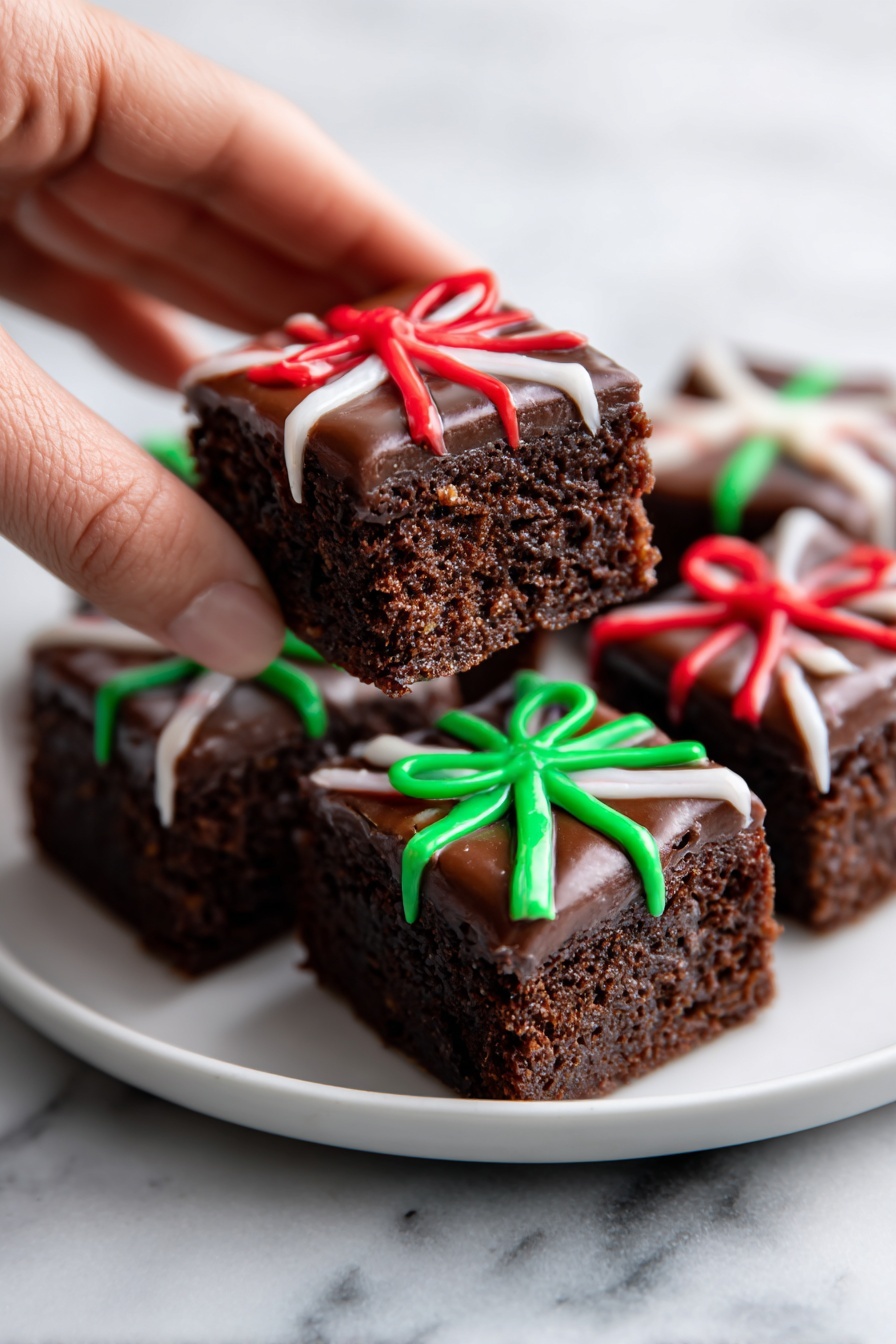 Festive Christmas Brownie Gifts Recipe - Serving