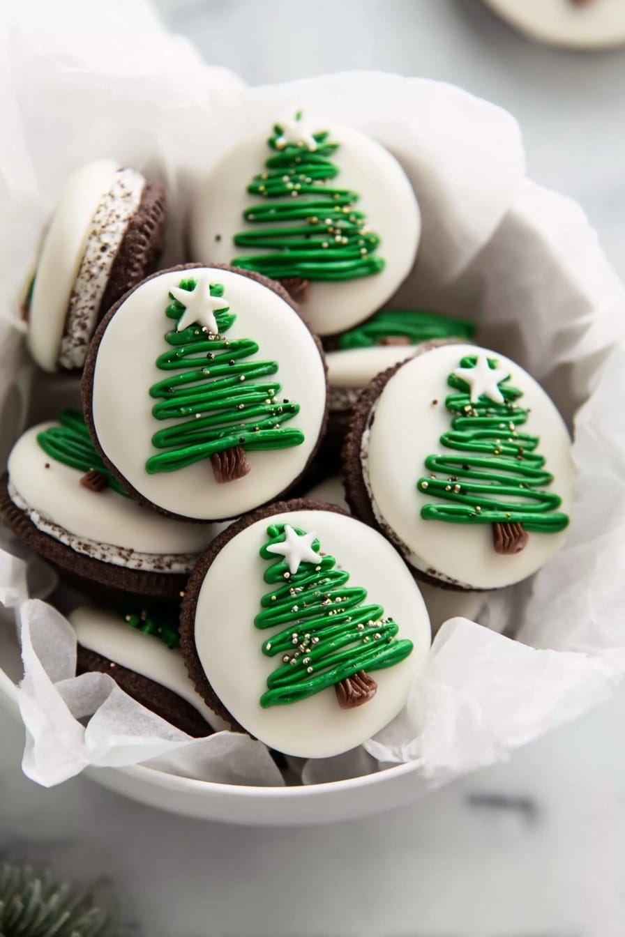 Festive Green Oreo Christmas Trees Recipe