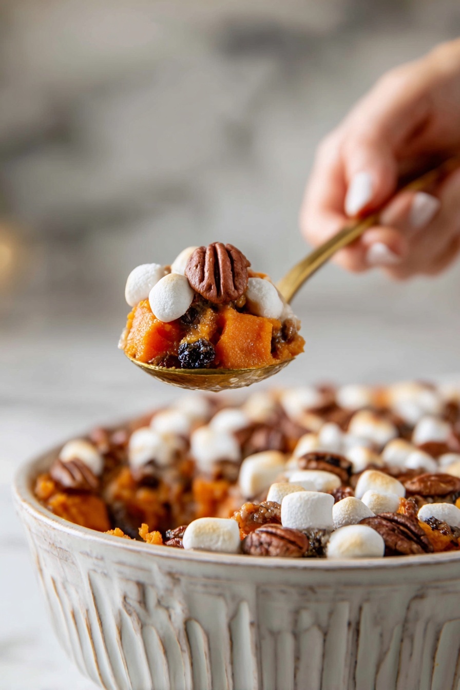 Sweet Potato Maple Casserole with Marshmallows Recipe - Serving