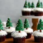 Chocolate Christmas Tree Cupcakes with Cream Cheese Frosting Recipe