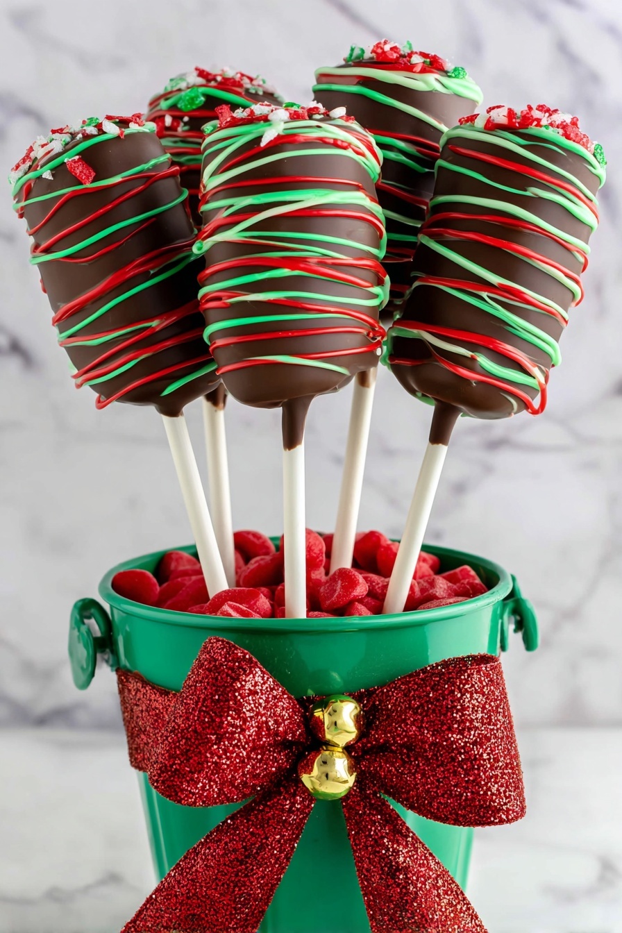 Festive Chocolate Marshmallow Pops Recipe