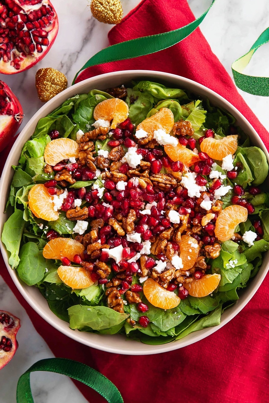 Festive Mandarins and Pomegranate Salad Recipe