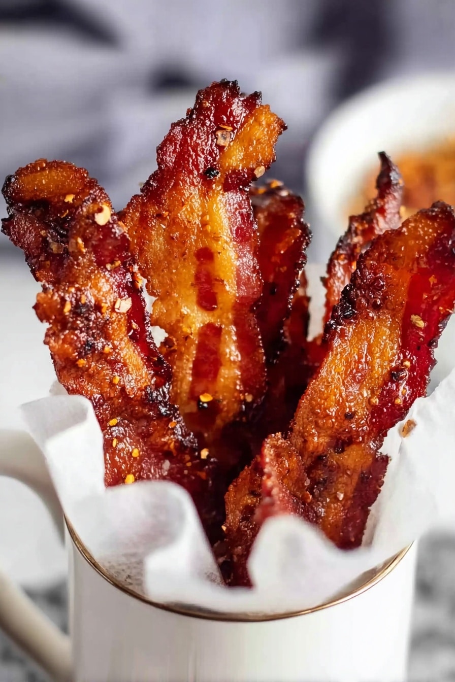 Crispy Candied Bacon with Spicy Glaze Recipe