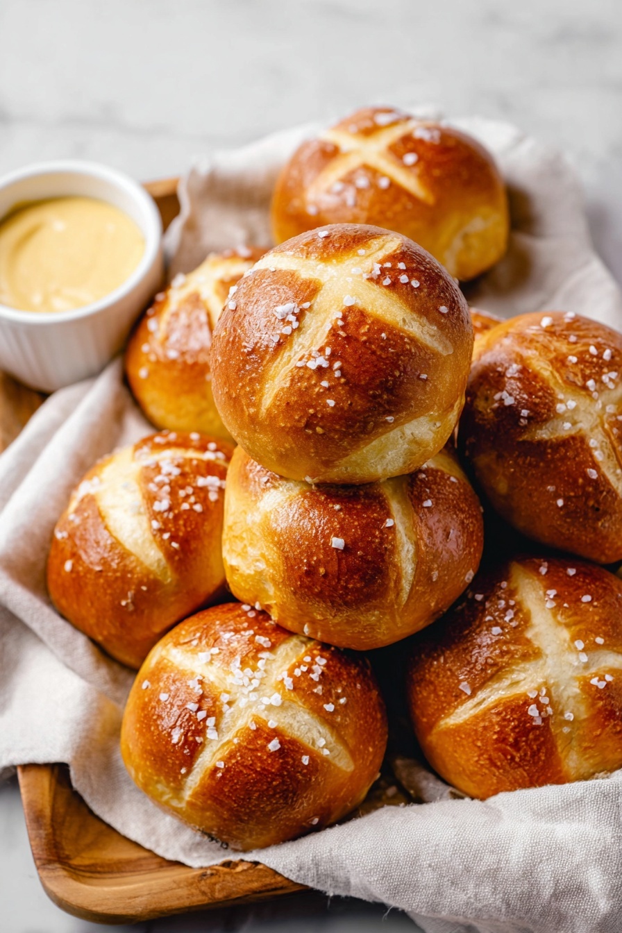 Homemade Pretzel Rolls with Sea Salt Recipe