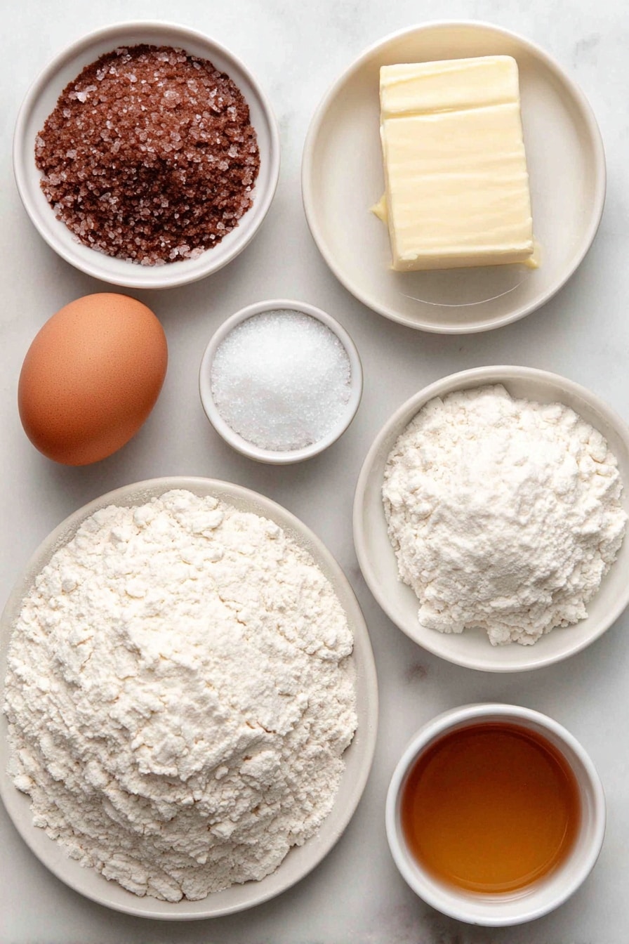 Pull-Apart Pretzel Rolls Recipe 7 Flat lay of a small white ceramic bowl of warm water, a small white ceramic bowl of sugar crystals, a small white ceramic bowl of coarse kosher salt, a small heap of active dry yeast granules, a neat pile of all-purpose flour on a white ceramic plate, a small white ceramic bowl of melted unsalted butter, a large whole brown egg with clean shell, a small white ceramic bowl of baking soda powder, all arranged symmetrically on a clean white marble surface, soft natural light, photo taken with an iPhone, professional food photography style, fresh ingredients, white ceramic bowls, no bottles, no duplicates, no utensils, no packaging --ar 2:3 --v 7 --p m7354615311229779997 - Pull-Apart Pretzel Rolls, Pretzel Rolls Recipe, Easy Pretzel Bread, Chewy Pretzel Rolls, Homemade Pretzel Rolls
