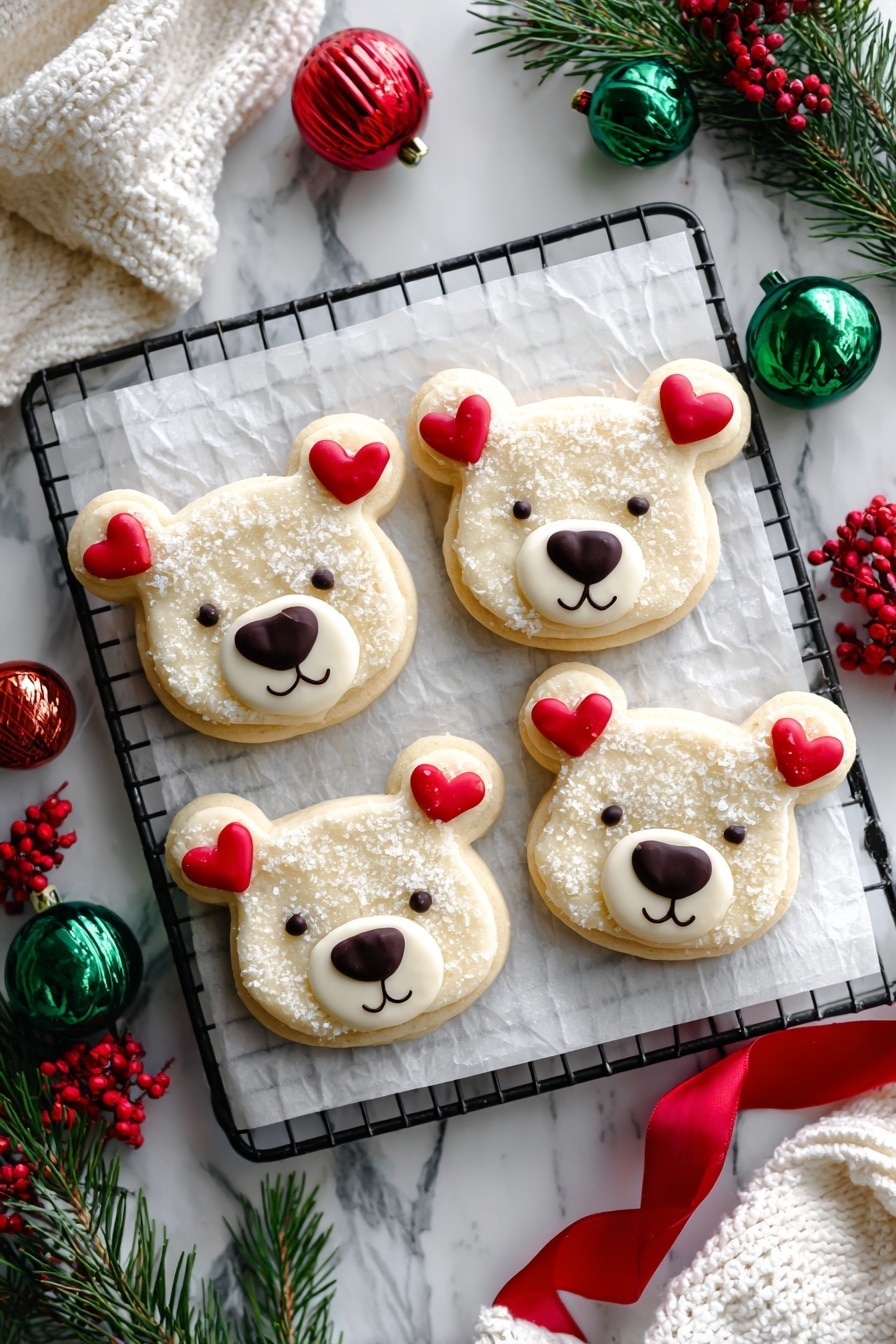 Cream Cheese Cookies with Polar Bear Decorations Recipe