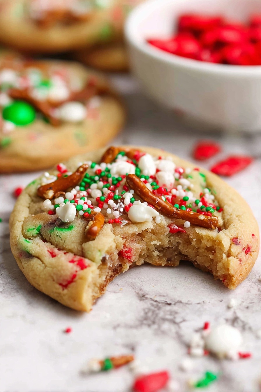 Christmas Cookie Recipe with M&Ms and Pretzels Recipe