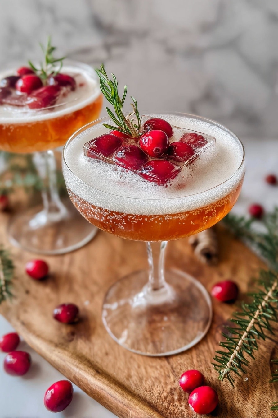 Mistletoe Snowflake Cranberry Champagne Recipe