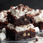 Hot Chocolate Brownies with Marshmallow Frosting Recipe