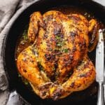 Garlic Herb Butter Roast Chicken Recipe