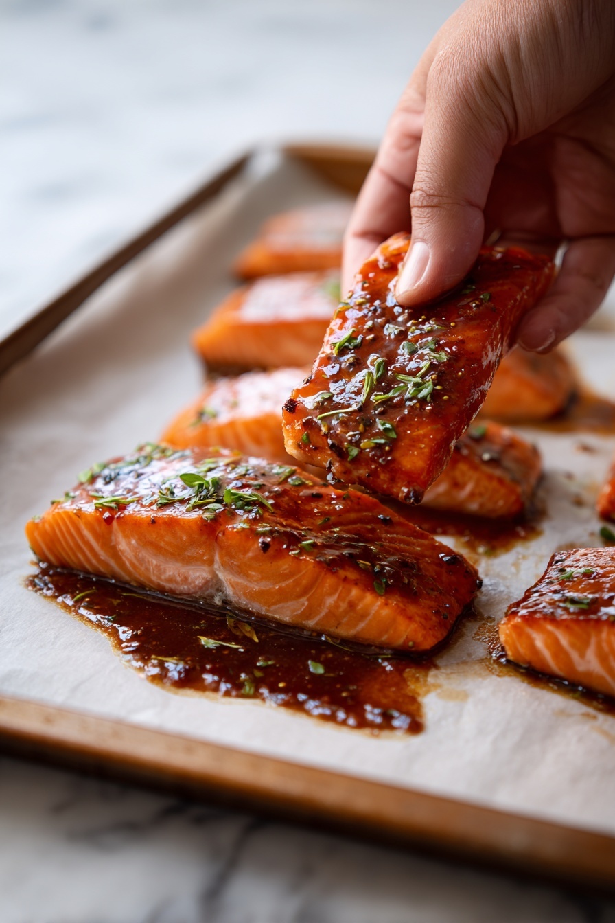 Roasted Salmon with Pomegranate Glaze Recipe 8 Roasted Salmon with Pomegranate Glaze Recipe - Serving
