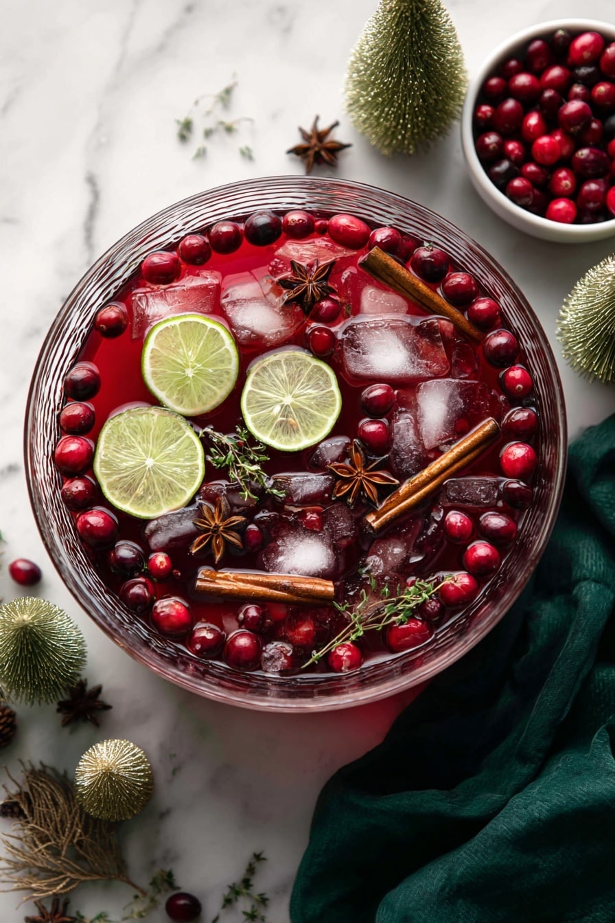 Festive Non-Alcoholic Cranberry Punch Recipe