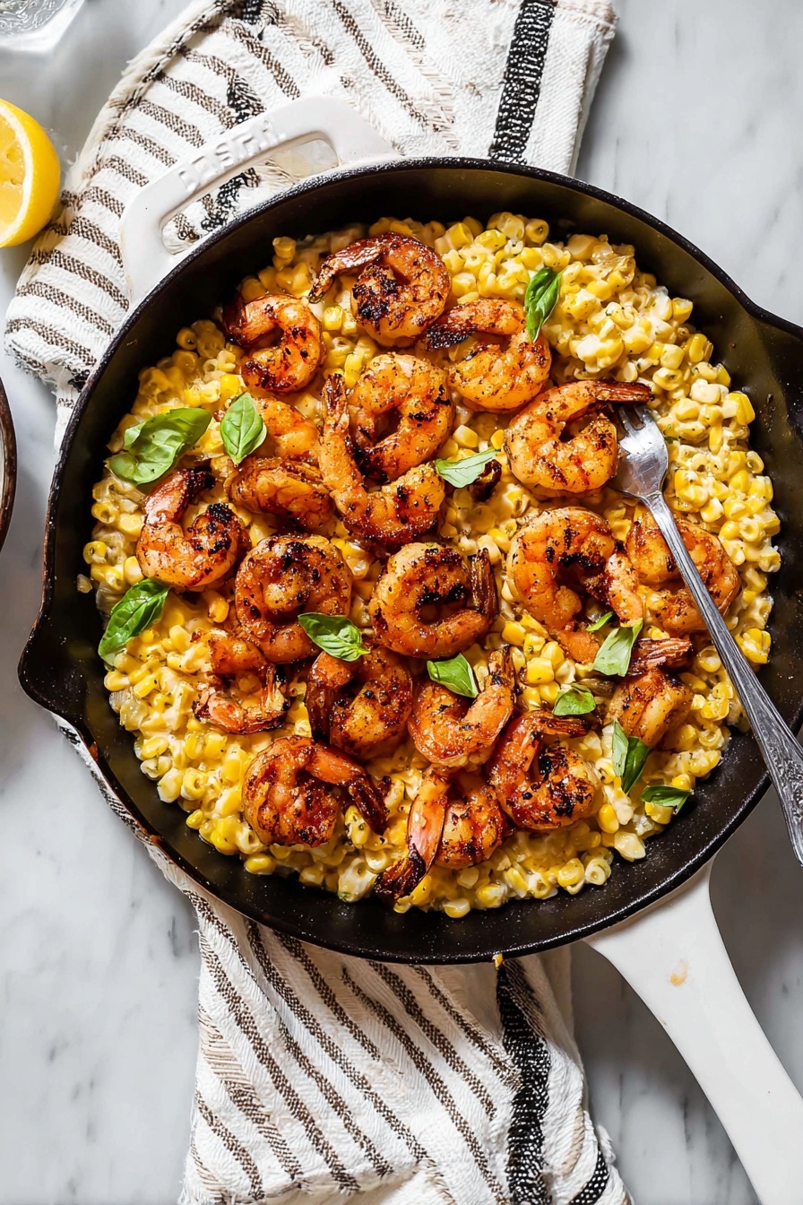 Creamy Shrimp and Corn Orzo Skillet Recipe