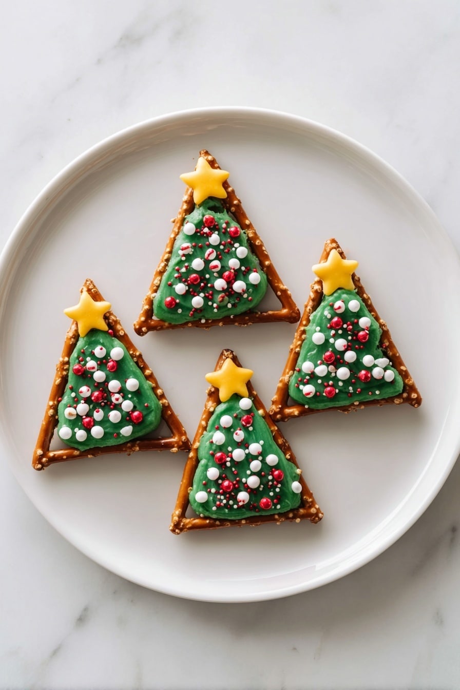 Pretzel Candy Melt Christmas Trees Recipe