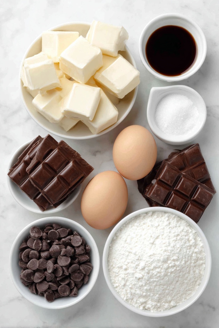 Easy Homemade Buckeyes Chocolate Peanut Butter Candy Recipe 7 Flat lay of a few small cubes of unsalted butter, a smooth mound of creamy peanut butter, a small white bowl of vanilla extract, a tiny pinch of kosher salt on a white ceramic dish, a neat pile of powdered sugar, a small white bowl filled with milk chocolate melting wafers, a small white bowl of semi-sweet chocolate chips, and two whole uncracked brown eggs all arranged symmetrically on a simple white ceramic plate and bowls, placed on a clean white marble surface, soft natural light, photo taken with an iPhone, professional food photography style, fresh ingredients, white ceramic bowls, no bottles, no duplicates, no utensils, no packaging --ar 2:3 --v 7 --p m7354615311229779997 - Easy Homemade Buckeyes, chocolate peanut butter candy, homemade buckeye recipe, peanut butter chocolate treats, simple buckeye candies