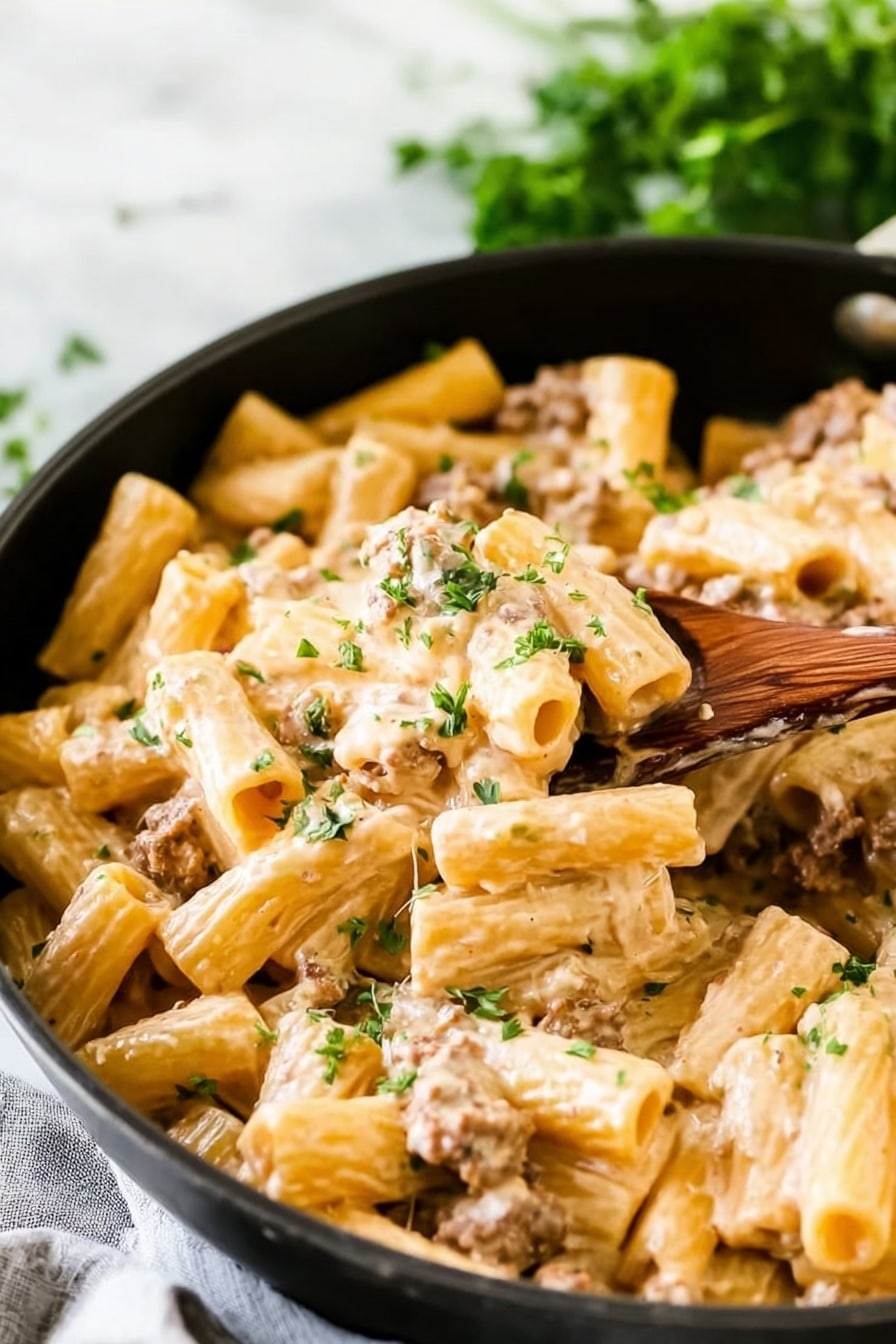 Creamy Cheeseburger Pasta Recipe
