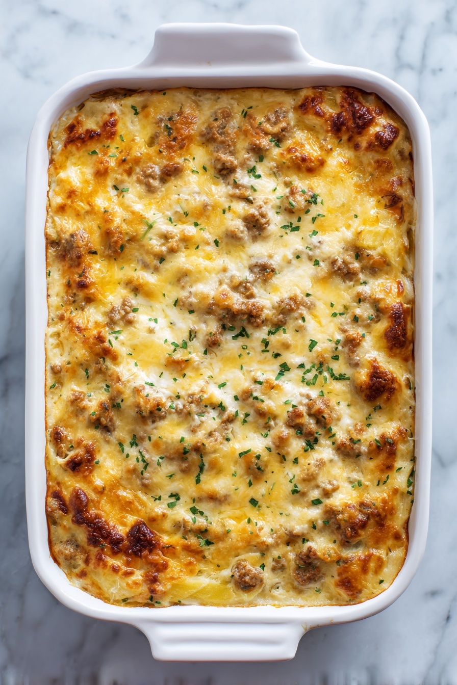 Cheesy Ground Beef and Potato Casserole Recipe 8 Cheesy Ground Beef and Potato Casserole Recipe - Serving