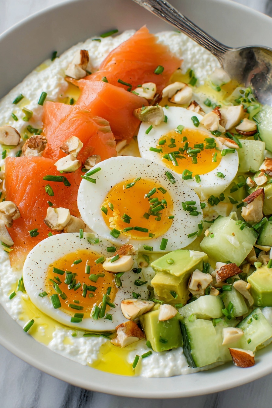 Smoked Salmon Cottage Cheese Salad Recipe