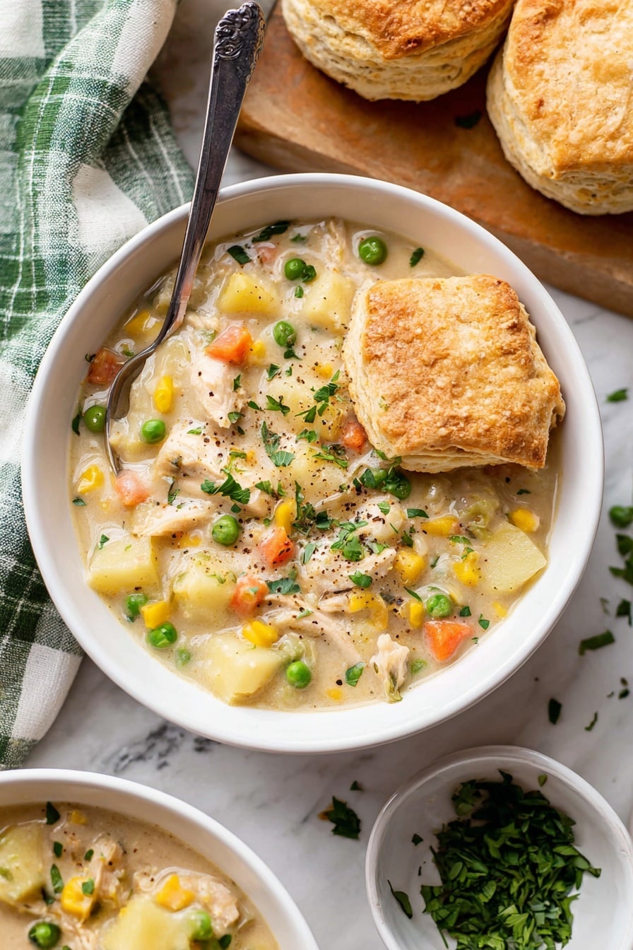 Slow Cooker Chicken Pot Pie Soup Recipe