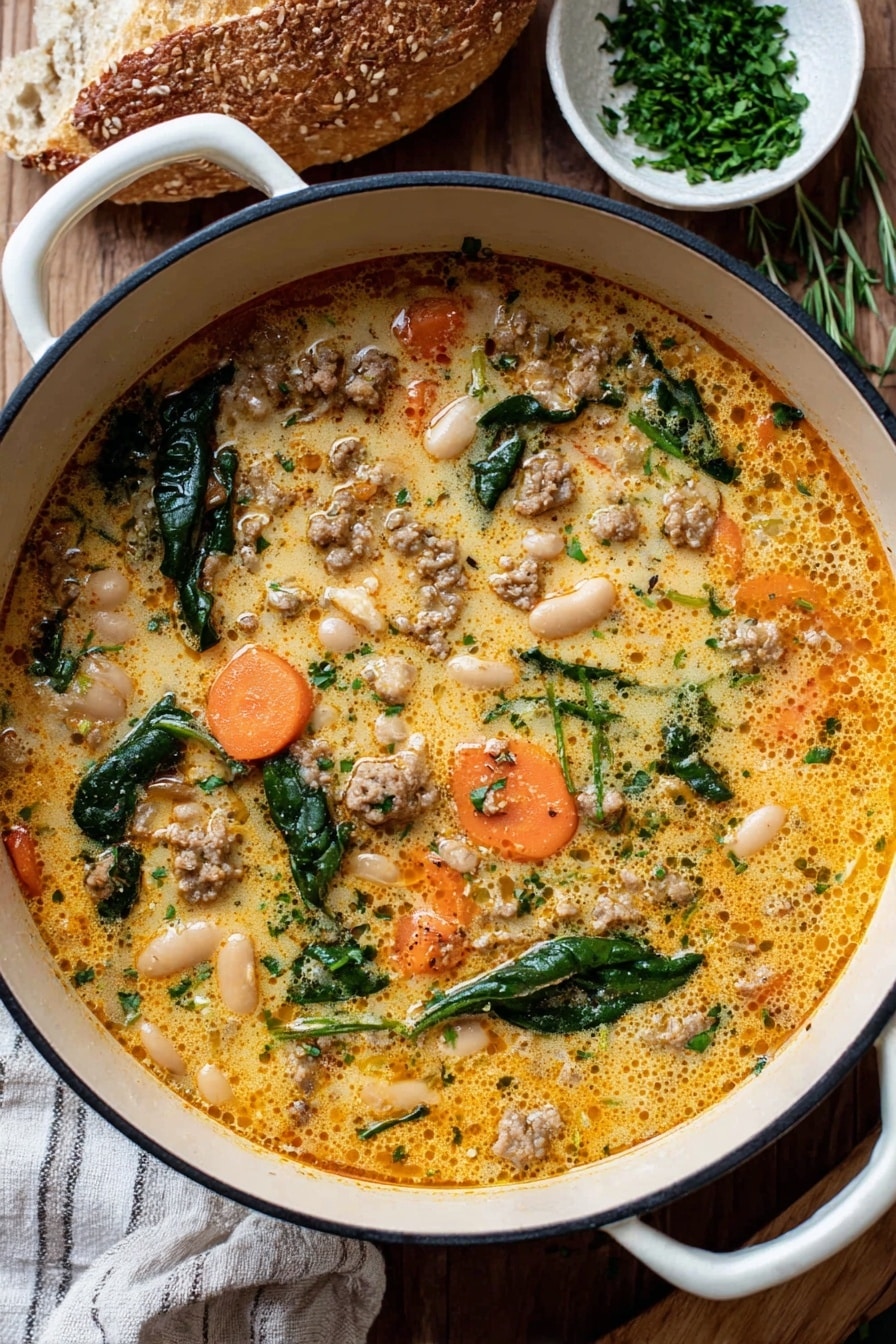 Tuscan White Bean Soup with Sausage Recipe