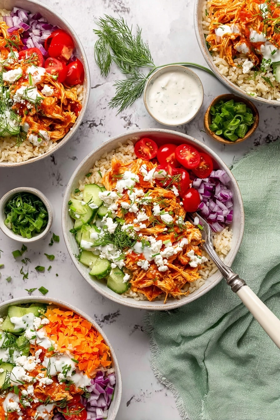 Buffalo Chicken Rice Bowls Recipe