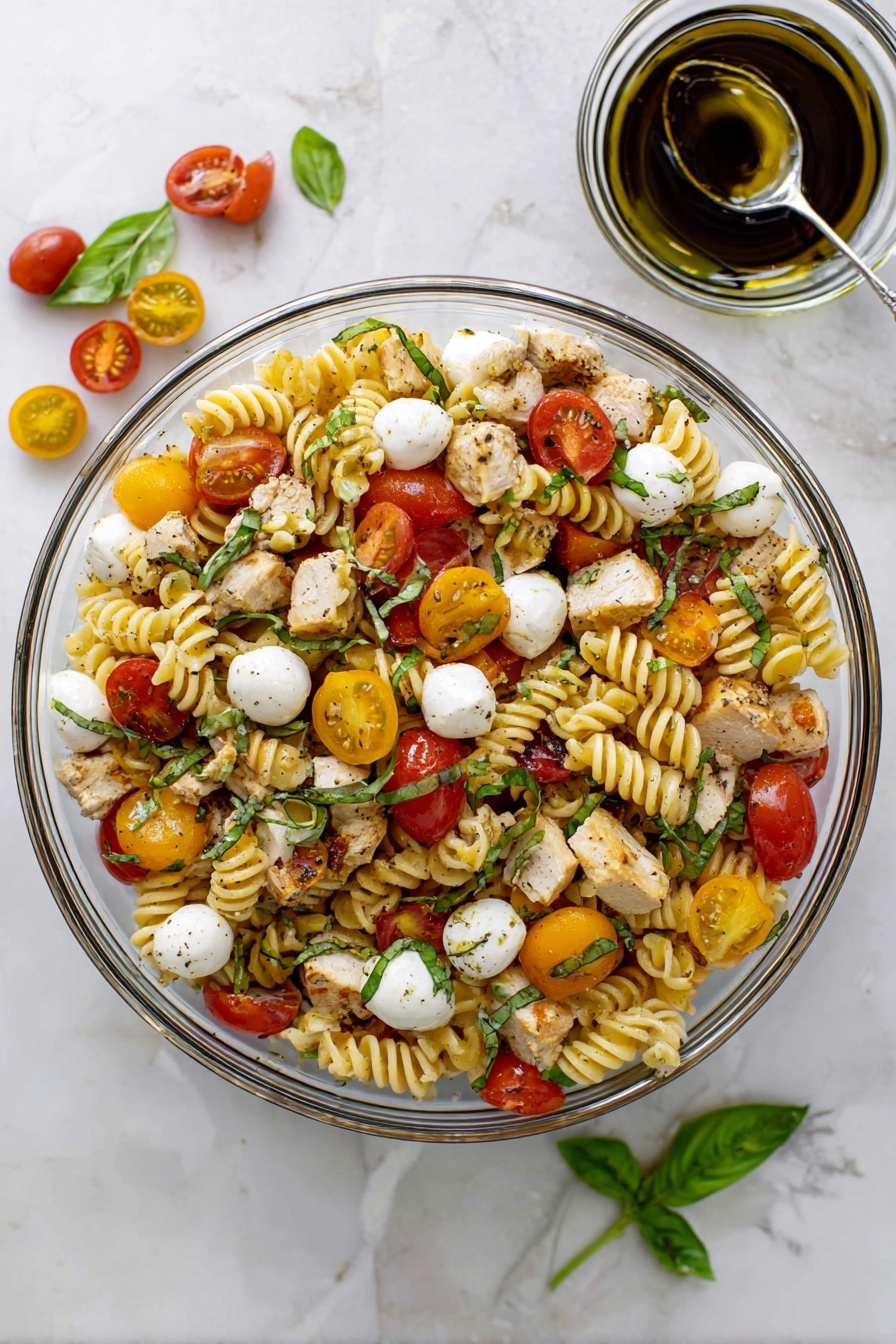 Grilled Chicken Caprese Pasta Salad Recipe