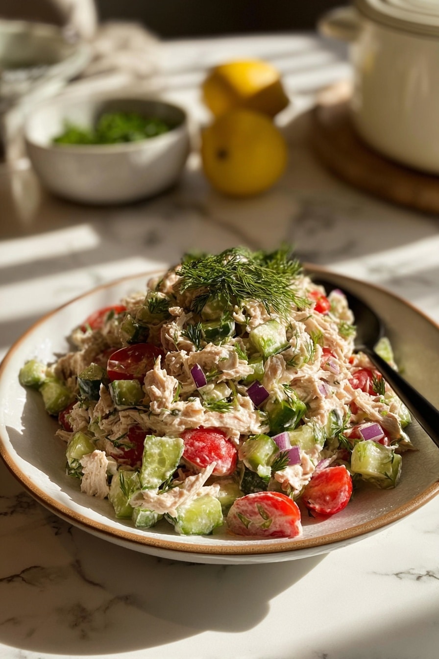 Greek Chicken Salad with Tzatziki Recipe