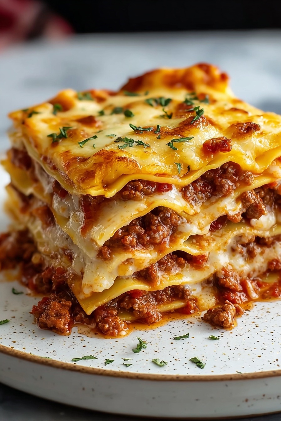 Bacon Parmesan Garlic Cheeseburger Lasagna Recipe