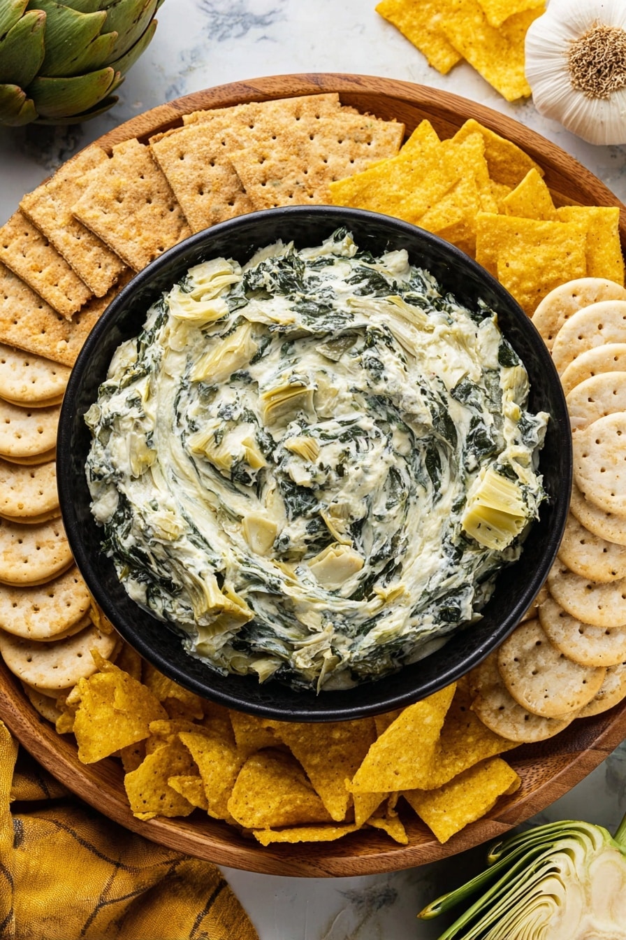 Creamy Spinach Artichoke Dip in Crock Pot Recipe