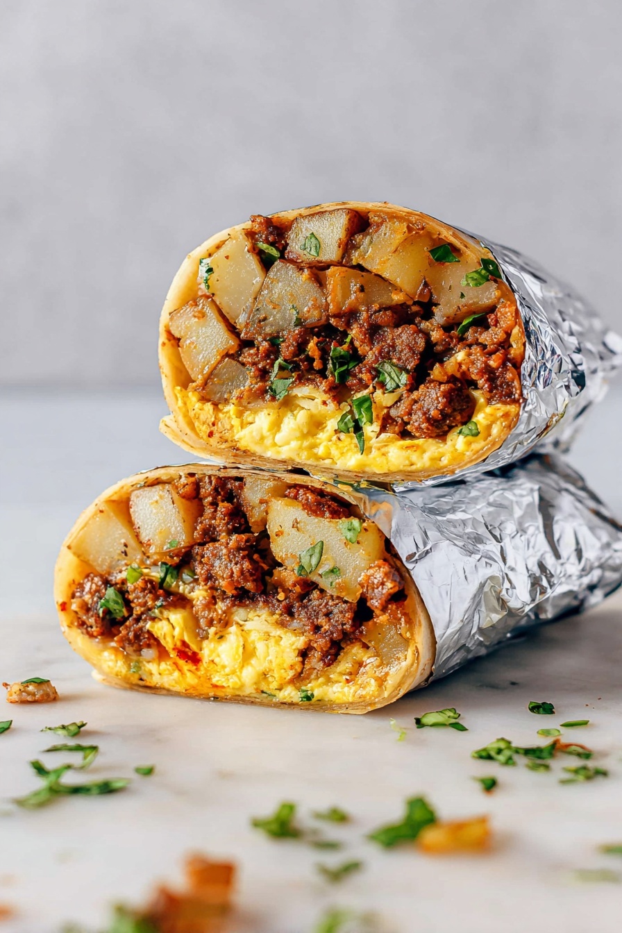 Chorizo Breakfast Burritos Recipe