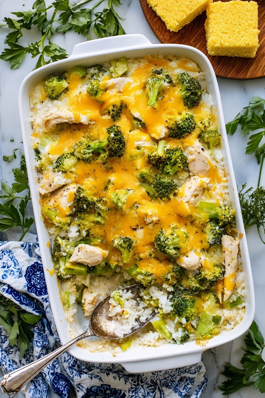Easy Chicken Broccoli Rice Casserole Recipe