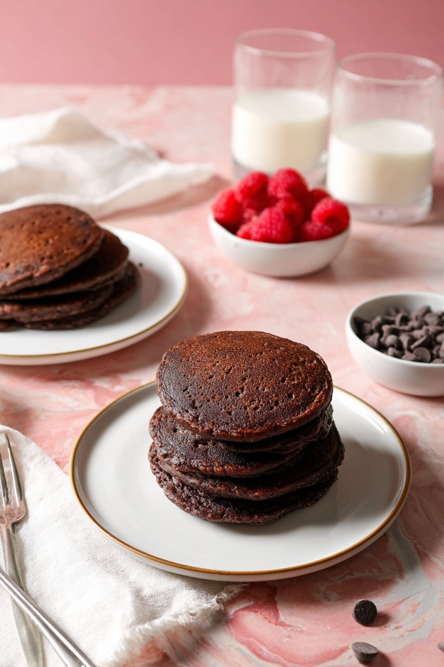 Chocolate Pancakes with Chocolate Chips Recipe