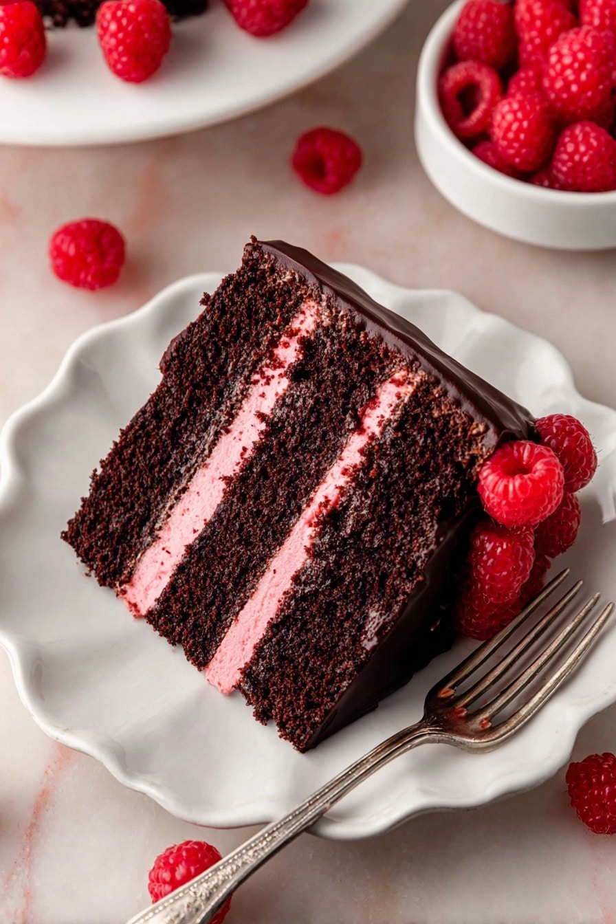 Chocolate Raspberry Cake with Ganache Recipe