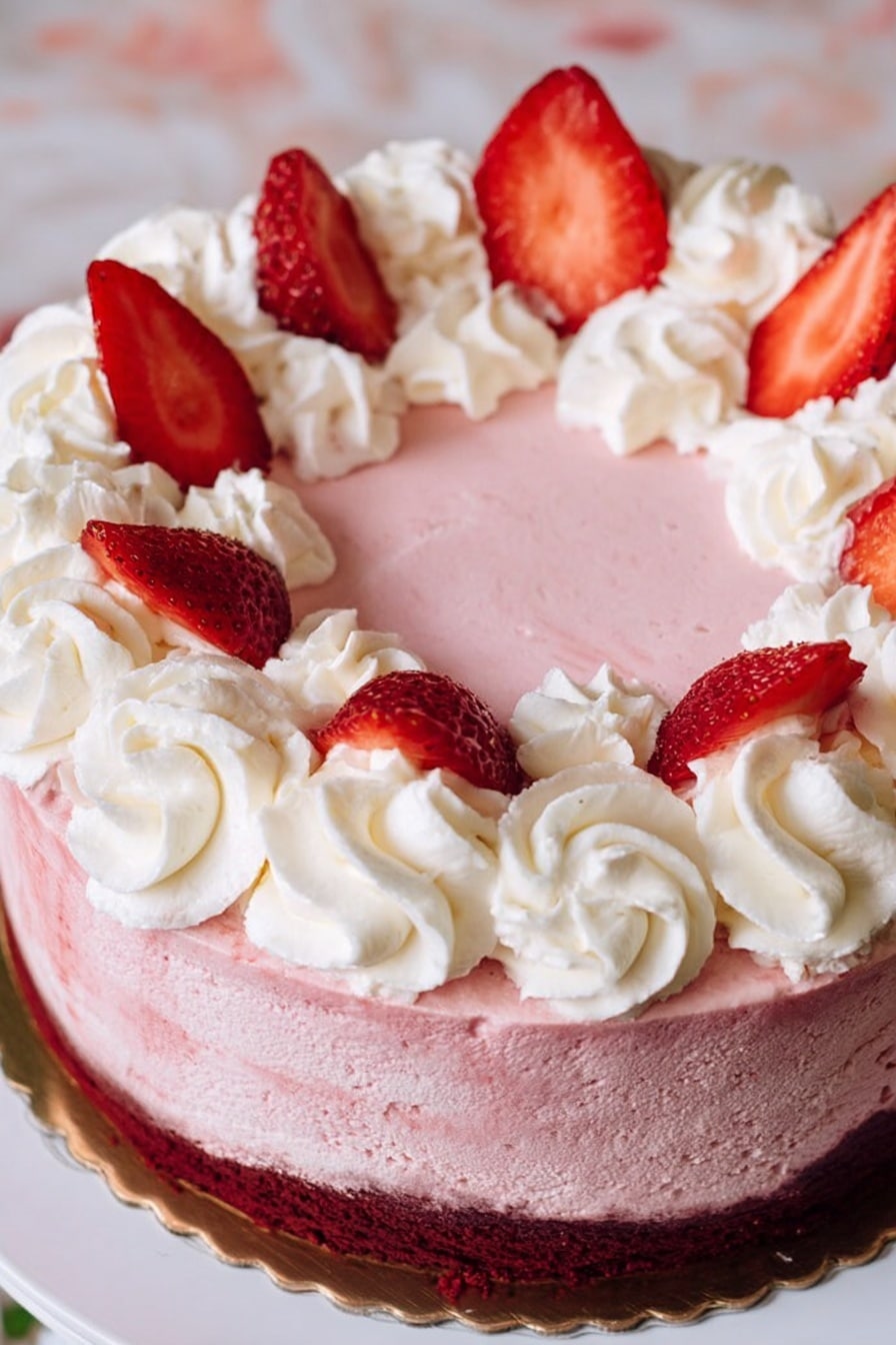 Strawberry Red Velvet Cheesecake Recipe