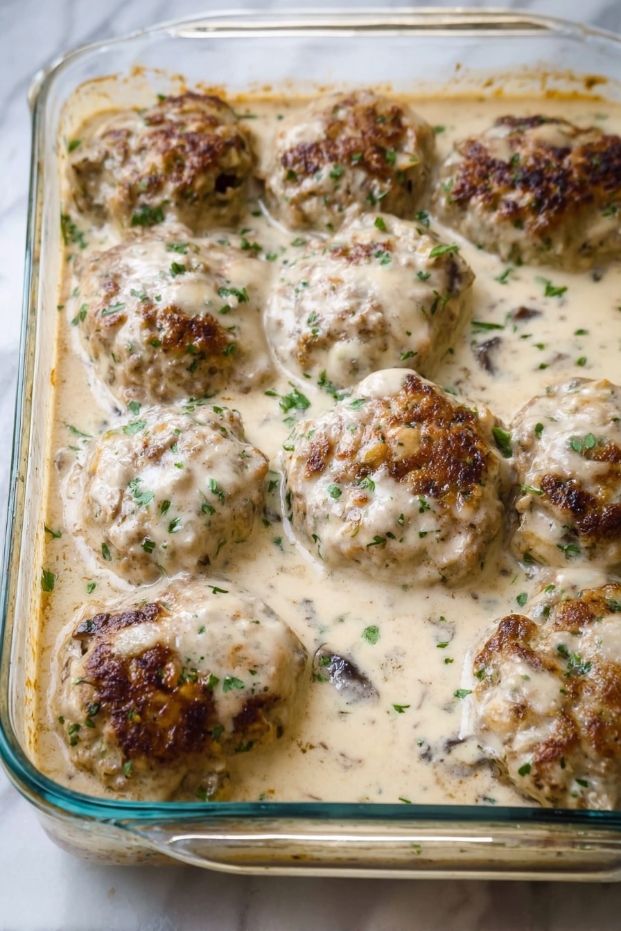 Poor Man’s Hamburger Steaks with Mushroom Gravy Recipe