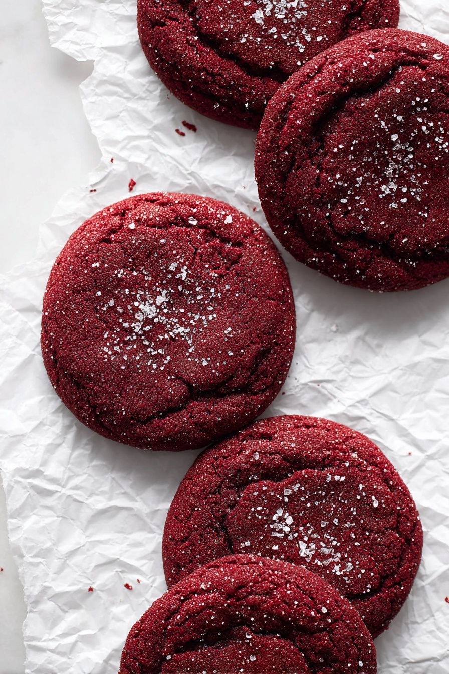 Red Velvet Cookies with Red Sanding Sugar Recipe