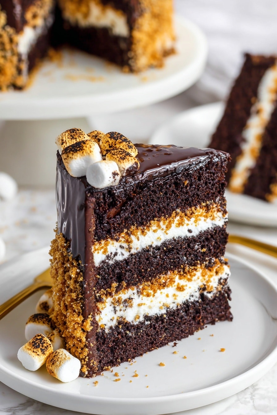 Smores Chocolate Cake Recipe