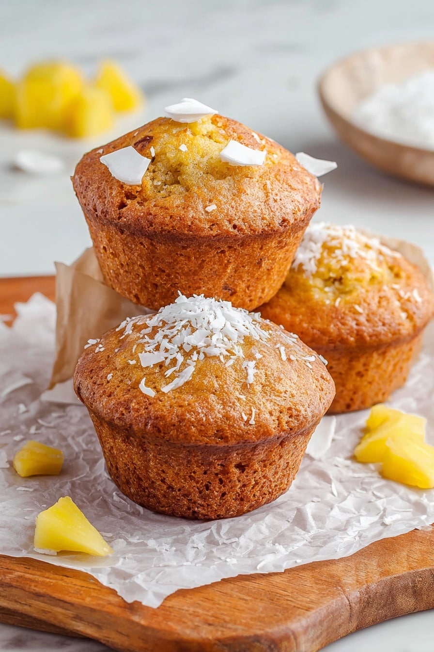 Pineapple Coconut Cottage Cheese Muffins Recipe