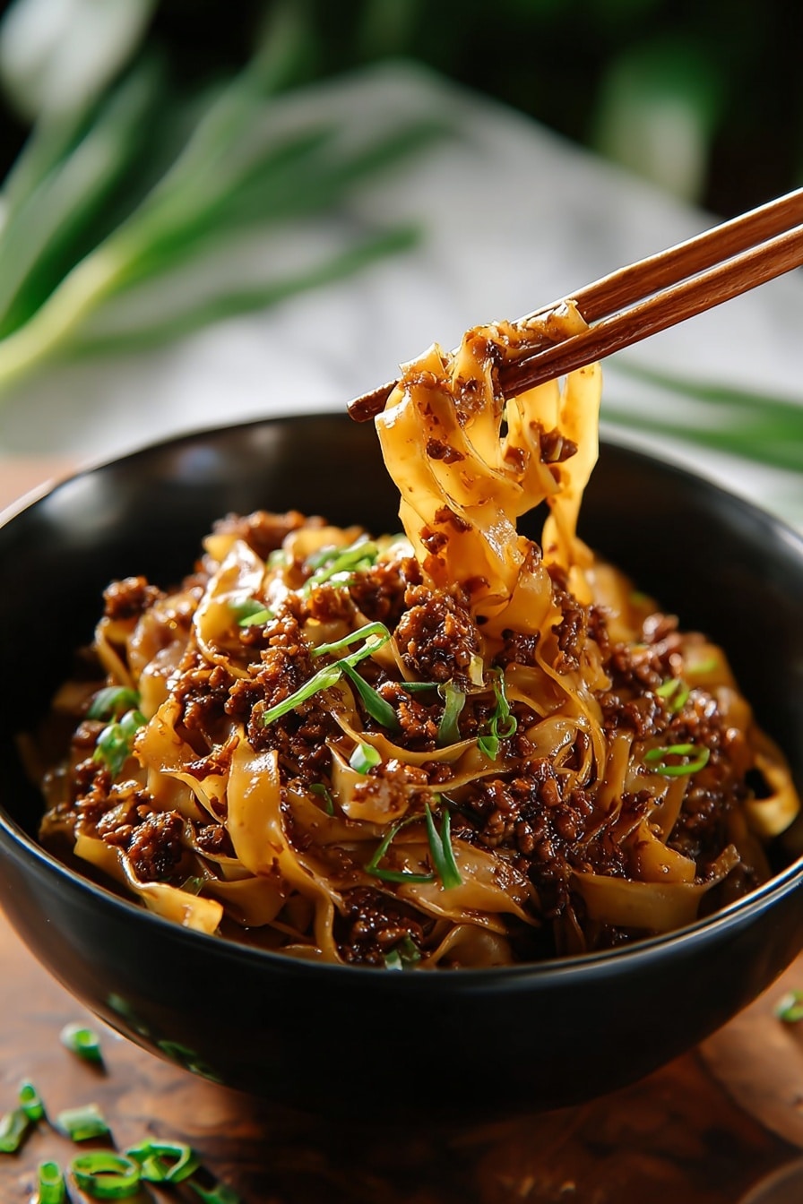 Potsticker Noodle Bowl with Pork and Greens Recipe