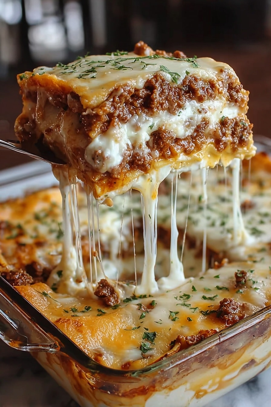 Beef Taco Casserole with Biscuit Base Recipe