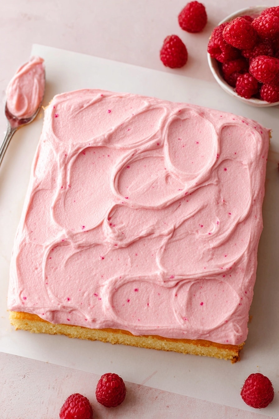 Almond Raspberry Cake with Raspberry Buttercream Recipe