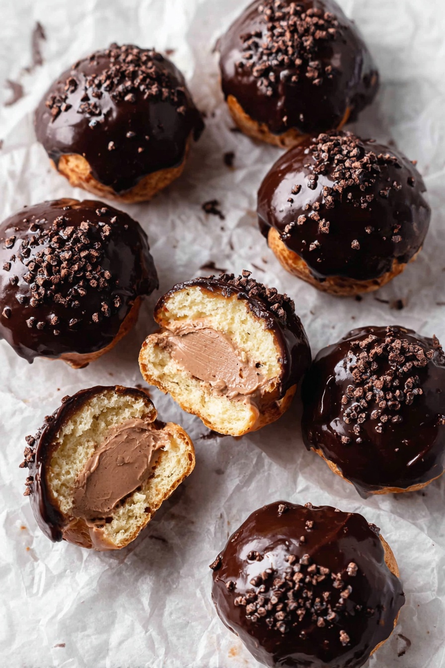 Chocolate Cream Puffs with Pastry Cream Recipe