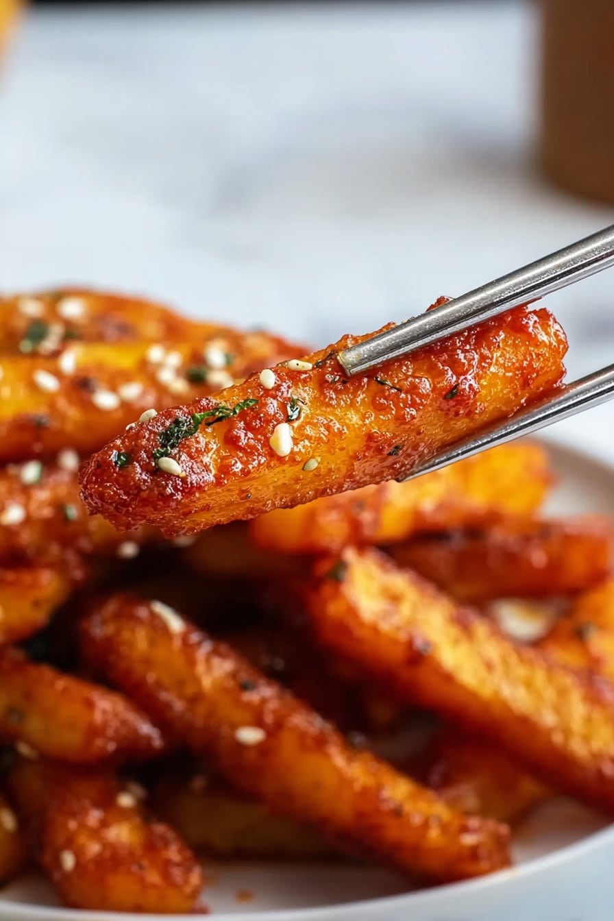 Crispy Pan-Fried Ddeokbokki Recipe